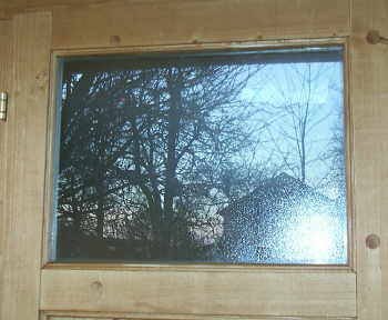 Fensterausschnitt Gartenhaustür