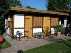 Gartenhaus mit Sauna bauen
