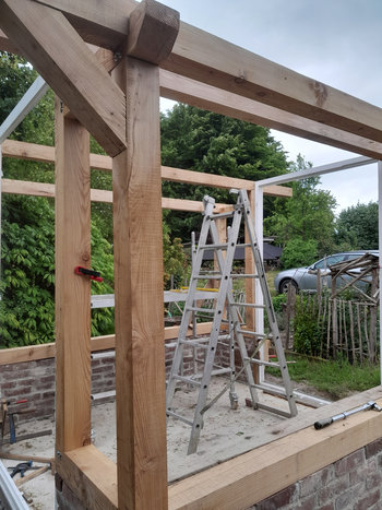 Holzständer ausfstellen