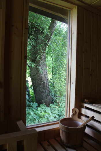 Fenster in der Sauna